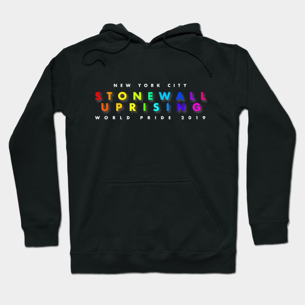 All Black Stonewall Uprising World Pride Tee 2019 Hoodie by interbasket